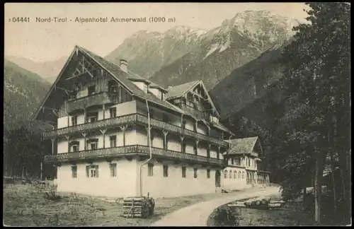 Ansichtskarte Ammerwald-Reutte Nord-Tirol - Alpenhotel Ammerwald 1918