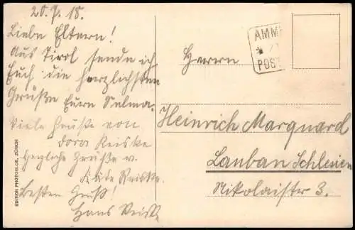 Ansichtskarte Ammerwald-Reutte Nord-Tirol - Alpenhotel Ammerwald 1918