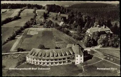 Ansichtskarte Bad Liebenzell Luftbild Unterlengenhardt Paracelsus-Haus 1958