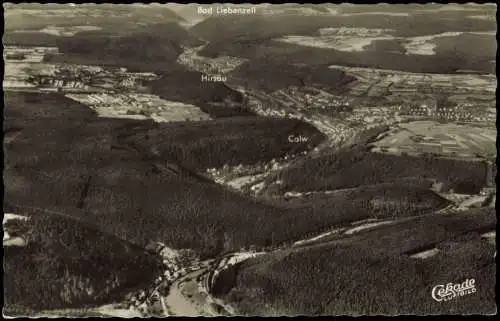 Ansichtskarte Calw Luftbild mit Hirsau u. Bad Liebenzell 1965