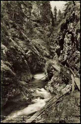 Ansichtskarte Schneizlreuth Weißbachschlucht 1963