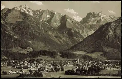 Ansichtskarte Oberstdorf (Allgäu) Blick auf die Stadt 1958