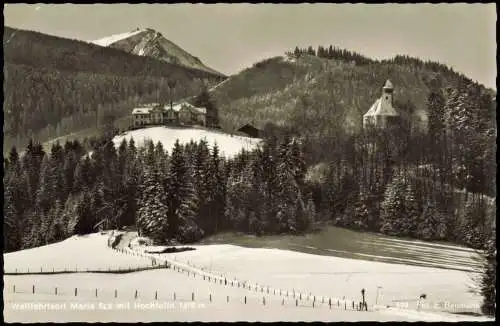 Ansichtskarte Hochfelln Winterpartie an der Stadt 1962