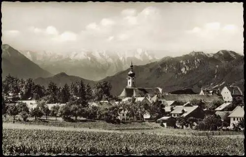 Ansichtskarte Murnau mit Ettaler Mandl und Wetterstein 1962