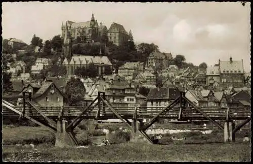 Ansichtskarte Marburg an der Lahn Blick auf die Stadt 1960