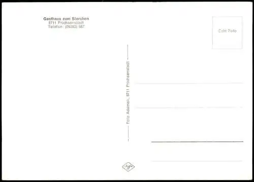Ansichtskarte Prichsenstadt Gasthaus zum Storchen 4 Bild Innenansichten 1963