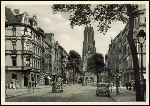 Ansichtskarte Köln Neusser Straße mit Blick auf Agnes-Kirche 1950