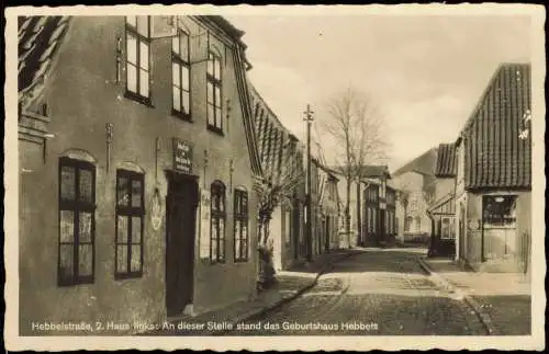 Ansichtskarte Wesselburen Hebbelstraße - Fotokarte 1930