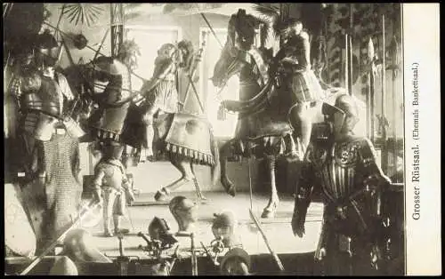 Ansichtskarte Coburg Veste Coburg Rüstsaal 1909