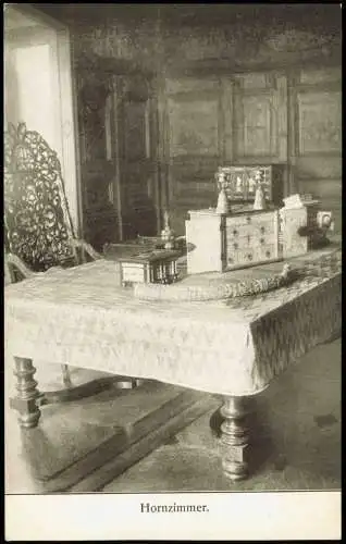 Ansichtskarte Coburg Veste Coburg Hornzimmer. 1909