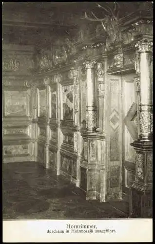 Ansichtskarte Coburg Veste Coburg - Hornzimmer Tür 1909