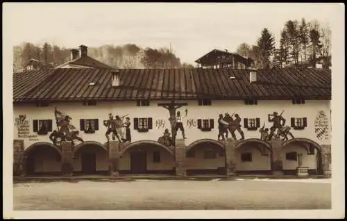 Ansichtskarte Berchtesgaden Krieger-Denkmal, Markt 1930