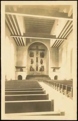 Ansichtskarte Bockenheim-Frankfurt am Main Frauenfriedenskirche - Inneres 1935