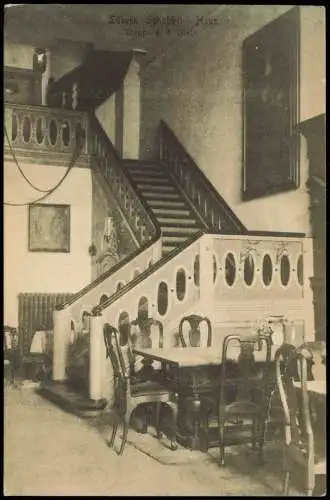 Ansichtskarte Lübeck Schabbel-Haus Treppe a. d. Diele 1912