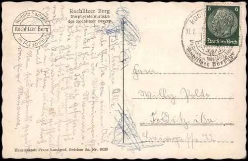 Ansichtskarte Rochlitz Rochlitzer Berg Porphyrsteinbrüche 1938