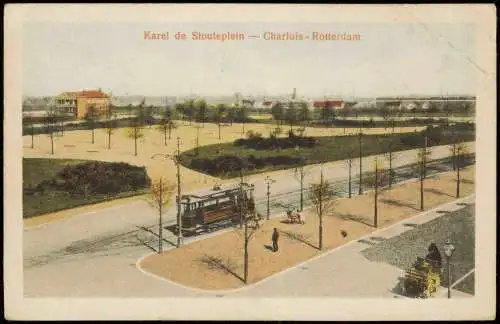 Rotterdam Rotterdam Karel de Stouteplein - Charlois Tram Straßenbahn 1915