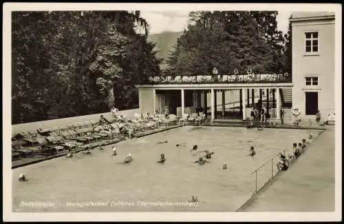 Ansichtskarte Badenweiler Markgrafenbad offenes Thermalschwimmbad 1941