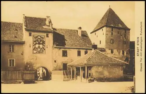 Ansichtskarte Stein am Rhein Oberes Tor Pulverturm - Wappen 1914