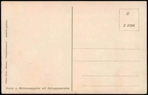 Kochel am See Walchenseegebiet mit Gebirgspanorama Landkarten AK 1912