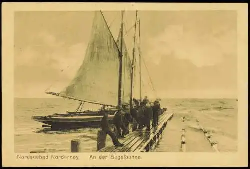 Ansichtskarte Norderney An der Segelbuhne 1924