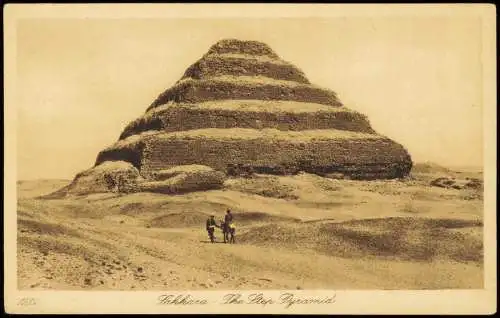 Postcard Giseh Gizeh الجيزة Sakkara The Step Pyramid 1931  Ägypten Egypt