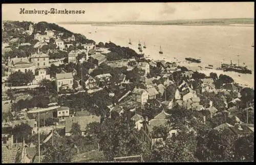 Ansichtskarte Blankenese-Hamburg Totale 1924