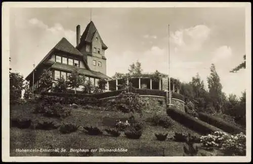 Ansichtskarte Hohenstein-Ernstthal Berghaus zur Bismarckhöhe 1930