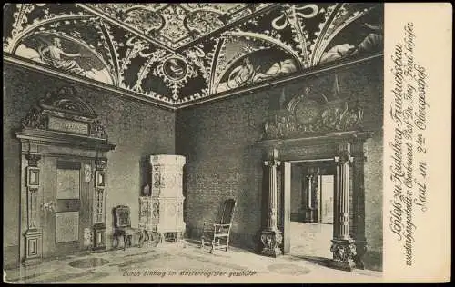 Ansichtskarte Heidelberg Schloss - Saal 2tes Obergeschoss 1911