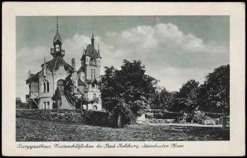 Ansichtskarte Rehburg-Loccum Berggasthaus Matteschlößchen 1960