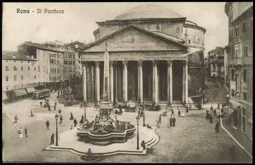 Cartoline Rom Roma Il Pantheon 1914