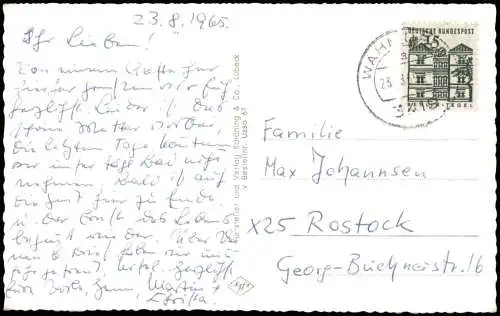 Ansichtskarte Uslar Rathaus, Panorama, Hotel, Kirche, Forstgarten 1965