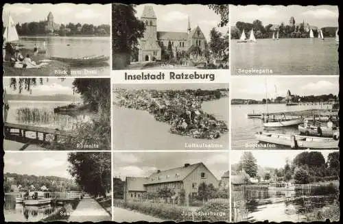 Ratzeburg MB: Segelregatta, Römnitz, Luftbild, Bootshafen uvm 1964