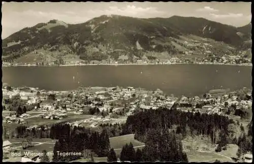 Ansichtskarte Bad Wiessee Blick über Stadt und Tegernsee 1957