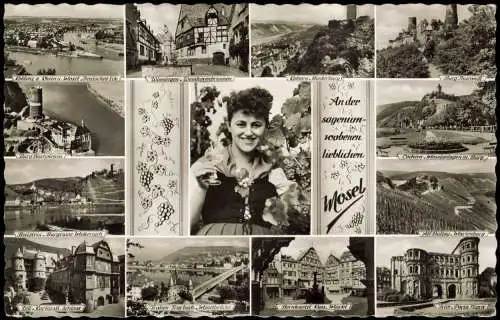 .Rheinland-Pfalz MB Mosel Weinkönigin Städte Koblenz Bernkastel Trier 1957