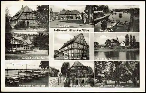 Hitzacker (Elbe) Stadtteilansichten Hotel Markt Jeetzelpartie 1955