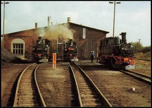 Ansichtskarte Mügeln Traditionsbahn Dampflokomotive 1984