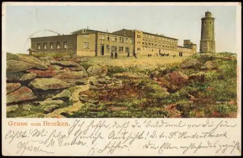 Ansichtskarte Ilsenburg (Harz) Brocken mit Brockenhaus 1901