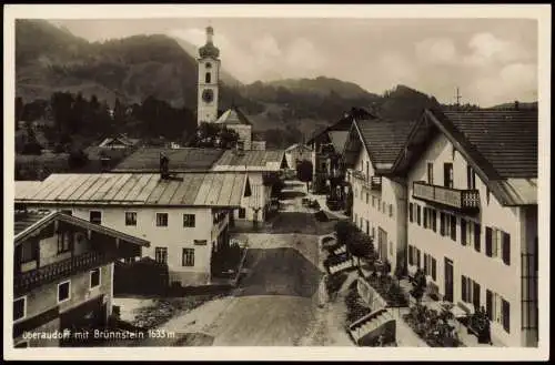 Ansichtskarte Oberaudorf Straßenpartie - Fotokarte 1953