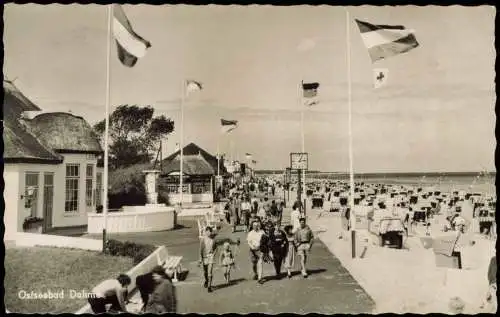 Ansichtskarte Dahme (Holstein) Strand Strandpromenade Ostsee Ostseebad 1959