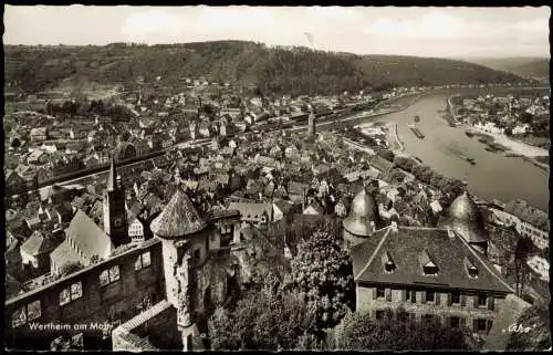 Ansichtskarte Wertheim Panorama-Ansicht Wertheim am Main 1960