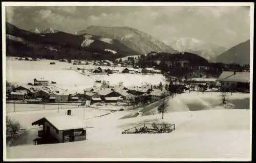 Ansichtskarte Eisenärzt-Siegsdorf Stadt im Winter - Fotokarte 1961