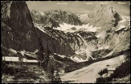 Ansichtskarte Grainau Zugspitze Höllentalangerhütte 1958