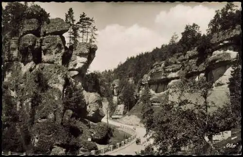 .Bayern Felspartie b. Schüttersmühle Fränk. Schweiz Bayern (Allgemein) 1957