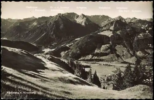 Ansichtskarte Bad Hindelang Panorama-Ansicht v. Hirschberg 1965