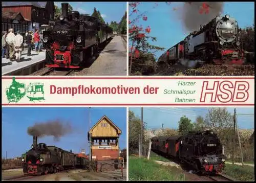 Ansichtskarte  Harzquerbahn Harzer Schmalspurbahnen MB Dampflokomotive 2006