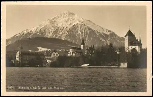 Ansichtskarte Spiez Thunersee. Spiez und der Niesen. 1929