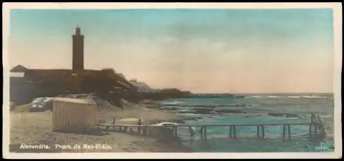 Alexandrien الإسكندرية, al-Iskandariyya Pnare de Ras-El-Ein. Colorfoto AK 1928  Ägypten Egypt