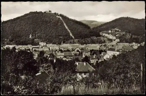 Ansichtskarte Bad Lauterberg im Harz Panorama-Ansicht mit Burg-Seilbahn 1955