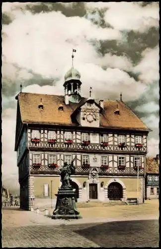 Ansichtskarte Bad Staffelstein Partie am Rathaus 1960