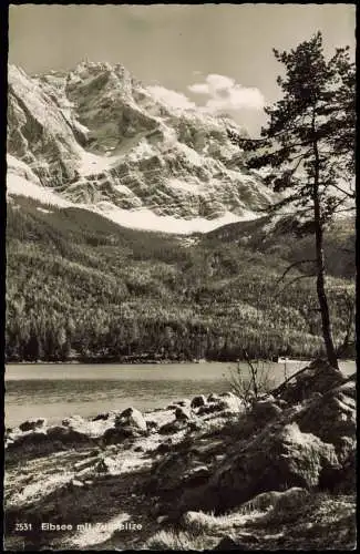 Ansichtskarte Garmisch-Partenkirchen Eibsee mit Zugitze 1956